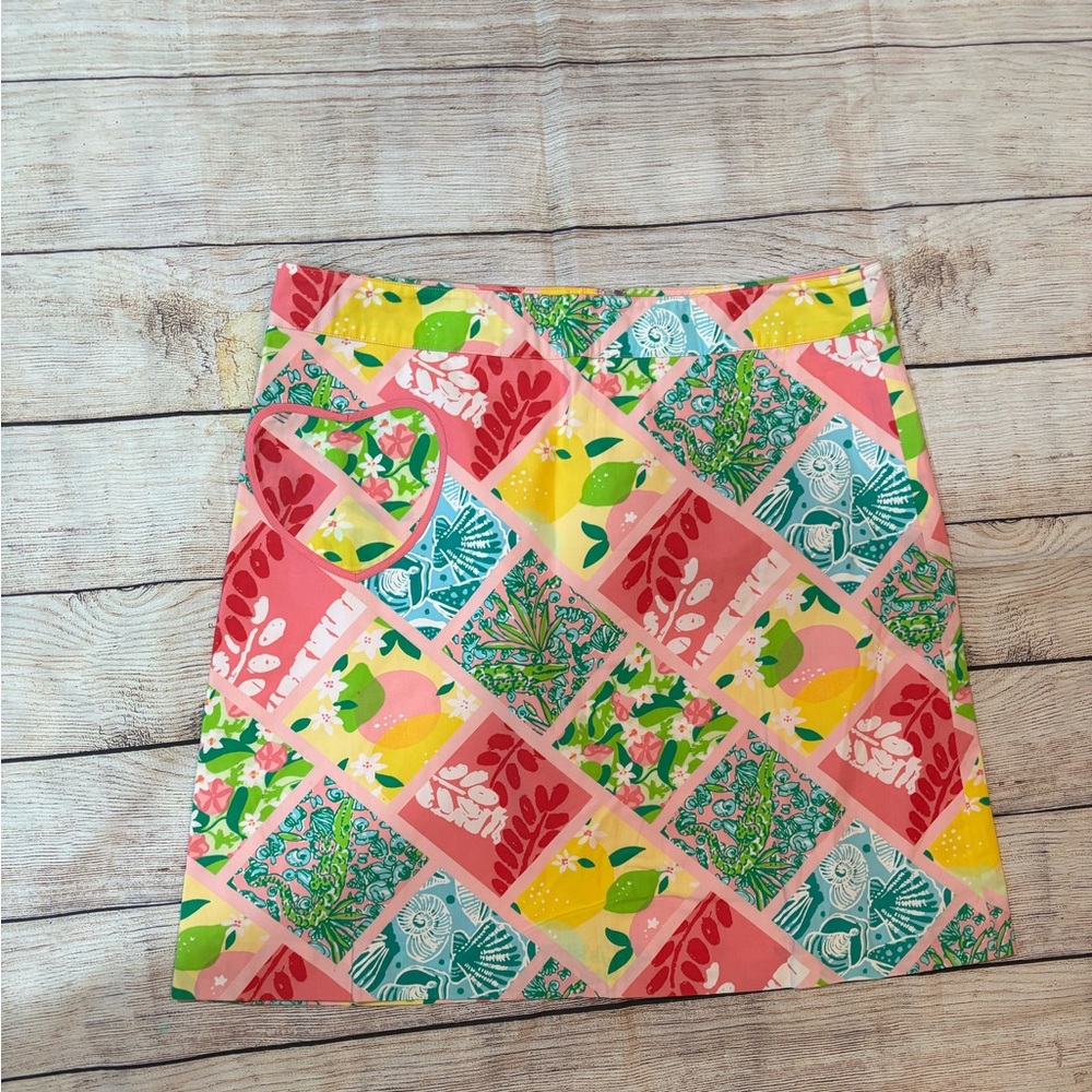 Vintage Lilly Pulitzer heart skirt floral cute  pocket detail 🥰😊❤️